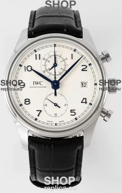 IWC Portugieser Chronograph Classic IW390302 White Dial Swiss Replica Watch