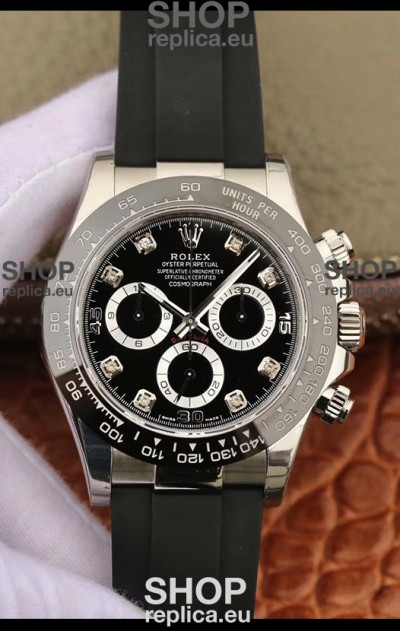 Rolex Cosmograph Daytona 116509 Black Dial Cal.4130 Movement - 904L Steel Watch
