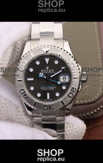 Rolex Yachtmaster Grey Dial 1:1 Swiss Replica Watch 37MM in 904L Steel Casing