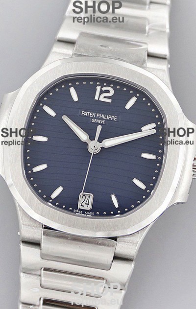 Patek Philippe Nautilus 7118/1A Blue Dial 1:1 Mirror Swiss Replica Watch in 904L Steel 