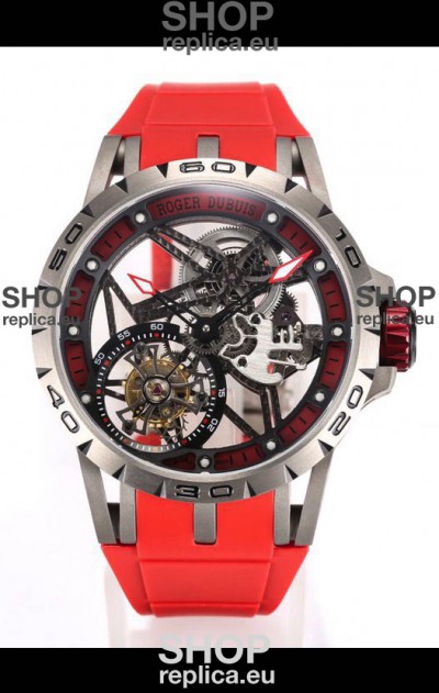 Roger Dubuis Excalibur Spider Flying Tourbillon Skeleton Titanium Casing 45MM 1:1 Mirror Swiss Watch