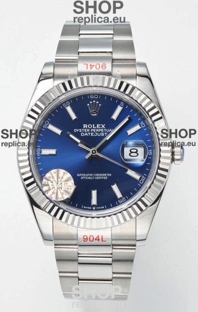 Rolex Datejust Cal.3235 Movement Swiss Watch 1:1 Mirror Replica 904L Steel 41MM - Blue Dial 