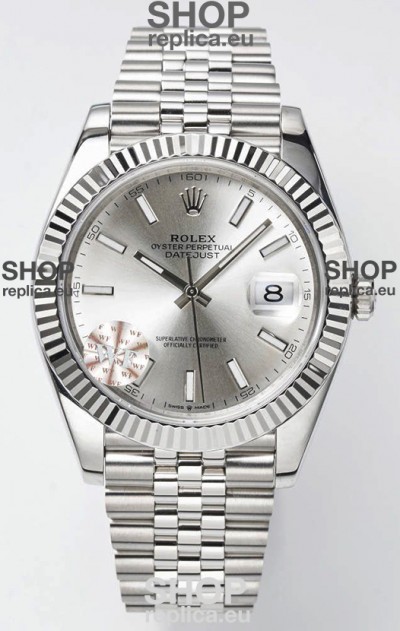 Rolex Datejust Cal.3235 Movement Swiss Watch 1:1 Mirror Replica 904L Steel 41MM - Steel Dial 
