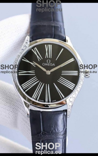 Omega De Ville Tresor Edition Swiss Quartz Watch 36MM Steel Casing Black Dial