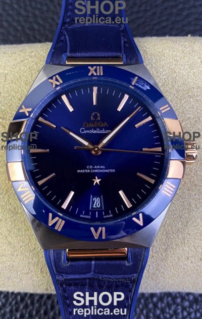 Omega Co-Axial Constellation 41MM 904L Steel - Blue Dial 1:1 Mirror Replica Watch