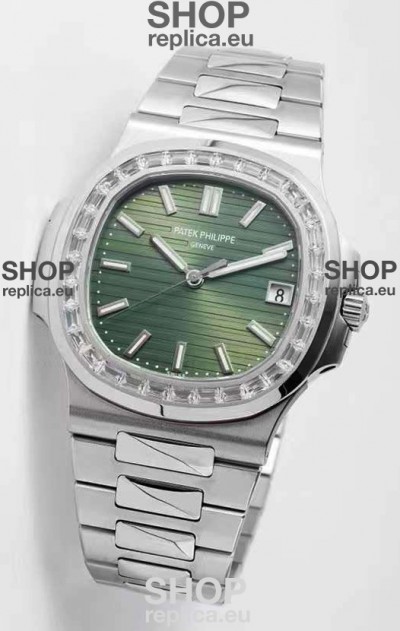 Patek Philippe Nautilus 5711/1A-014 1:1 Mirror Swiss Replica Watch in Green Dial 904L Steel 