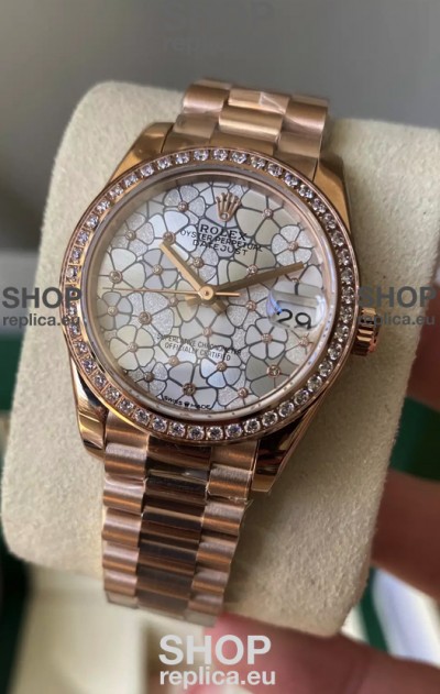 Rolex Datejust M278248 31MM Swiss Replica in Gold - Motif Dial 1:1 Mirror Quality