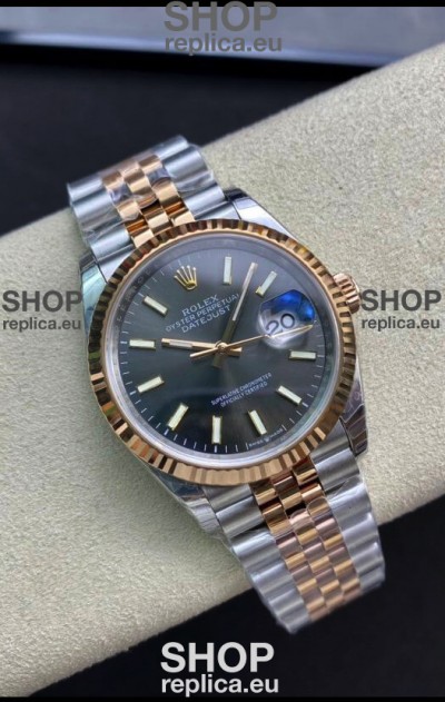 Rolex Datejust 126231 36MM Swiss 1:1 Mirror Replica Watch in 904L Steel - Grey Dial