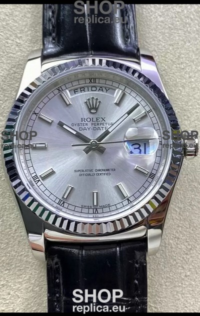 Rolex Day Date 904L Steel Casing Watch in Steel Dial 36MM - 1:1 Mirror Quality 