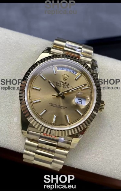 Rolex Day Date Presidential 18K Rose Gold Watch 40MM - Gold Dial 1:1 Mirror Quality