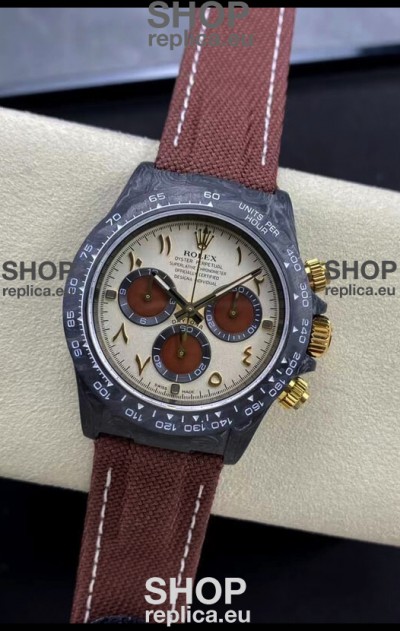 Rolex Daytona DiW Desert Eagle Arabic Edition Watch - Forged Cabon Casing 1:1 Mirror Replica