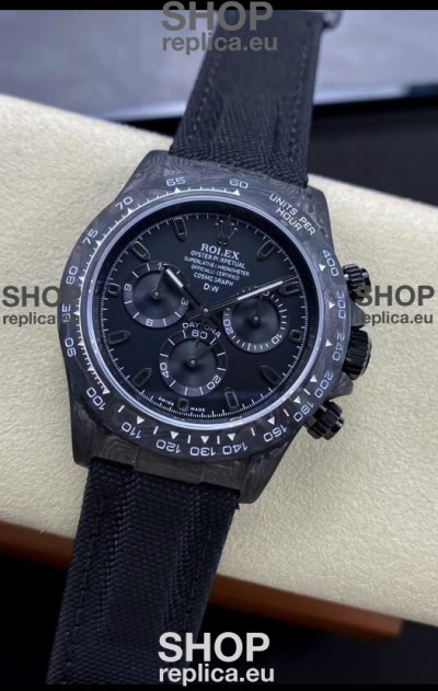 Rolex Daytona DiW All Black Edition Watch - Forged Cabon Casing 1:1 Mirror Replica