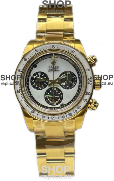 Rolex Daytona 116508 Neon Artisans De Geneve Yellow Gold Watch Swiss Replica 
