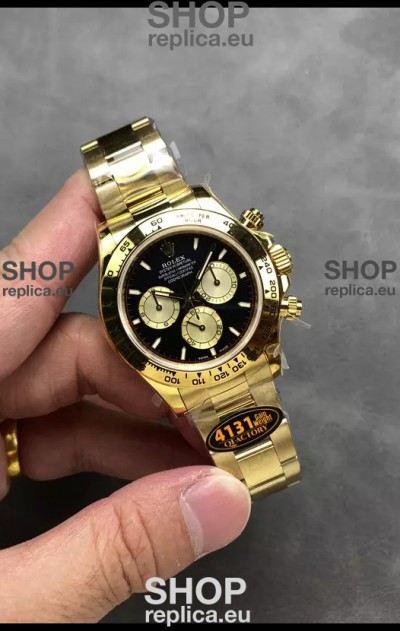 Rolex Cosmograph Daytona M126508 Yellow Gold Casing and Black Dial Original Cal.4131 Movement
