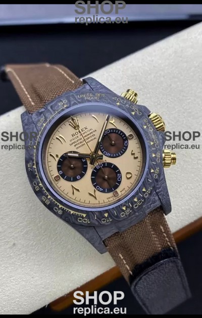 Rolex Daytona DiW Desert Eagle Arabic Edition Watch - Forged Cabon Casing 1:1 Mirror Replica