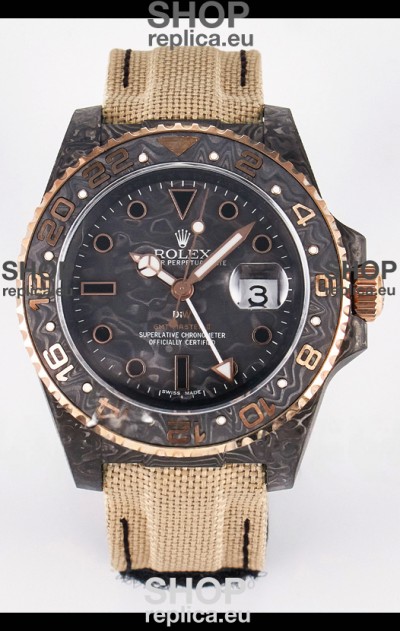 Rolex GMT Masters II Super Clone DiW Edition Swiss Replica Lightweight Carbon Casing Watch 