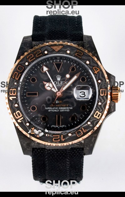 Rolex GMT Masters II Super Clone DiW Edition Swiss Replica Lightweight Carbon Casing Watch 