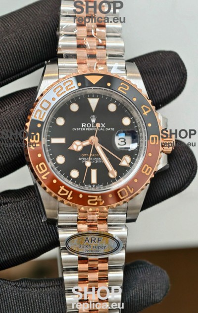 Rolex GMT Masters II Super Clone Root Beer 126711CHNR Rose Black Dial Swiss Replica Watch 