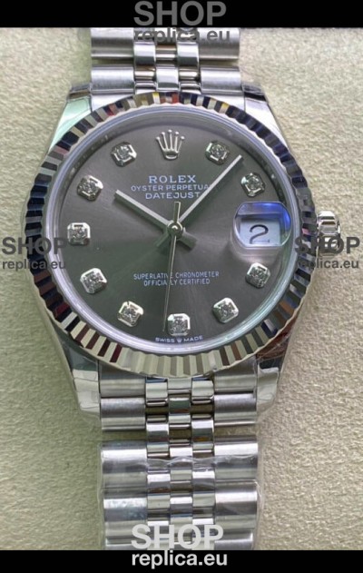 Rolex Datejust 31MM ETA-2671 Movement Swiss Replica in 904L Steel in Grey Dial