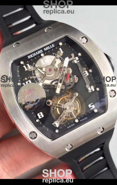 Richard Mille RM001 Genuine Tourbillon Swiss Replica Watch in Titanium Casing