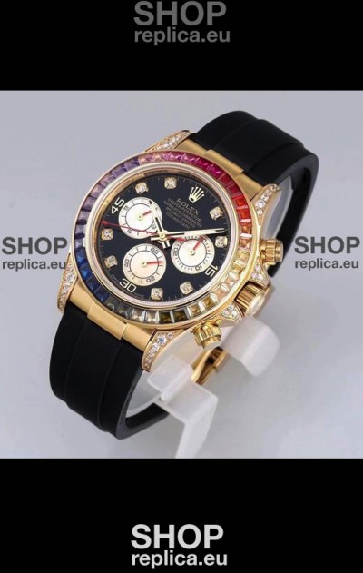 Rolex Cosmograph Daytona 116598 Yellow Gold 1:1 Mirror Cal.4130 Movement - 904L Steel Watch