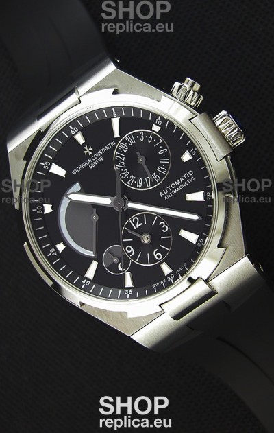 Vacheron Constantin Overseas Dual Time Black Dial Swiss Replica Watch 