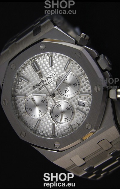 Audemars Piguet Royal Oak Chronograph Silver Toned Dial Swiss Quartz Replica Watch - 41MM
