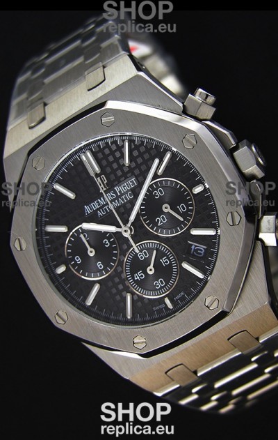 Audemars Piguet Royal Oak Chronograph Black Dial Swiss Quartz Replica Watch - 41MM