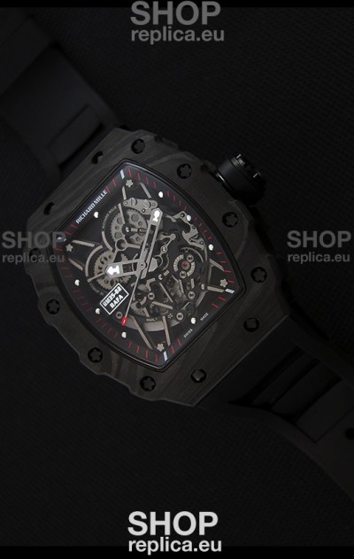 Richard Mille RM35-2 Rafael Nadal Forged Carbon Case with Black Strap