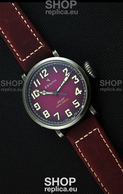 Zenith Pilot Type 20 Extra Special Purple Dial Swiss Replica Watch 40MM