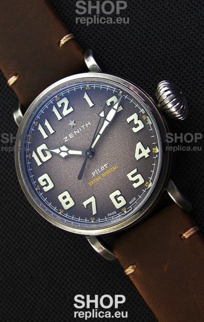Zenith Pilot Type 20 Extra Special Grey Dial 1:1 Ultimate Mirror Replica Watch 45MM