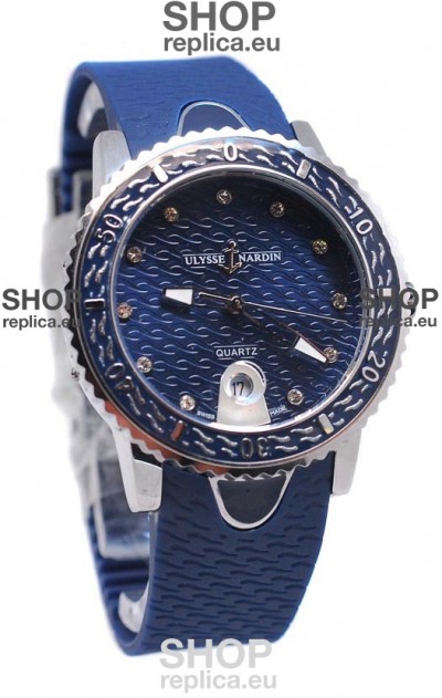 Ulysse Nardin Lady Diver Starry Night Replica Watch in Dark Blue Dial